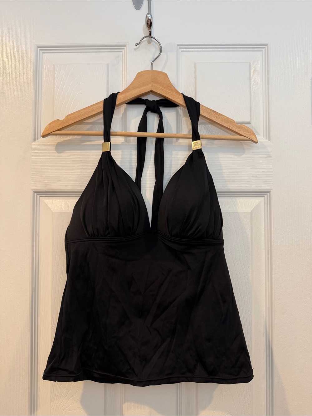 Victoria Secret Halter Tankini Top with Gold Accents